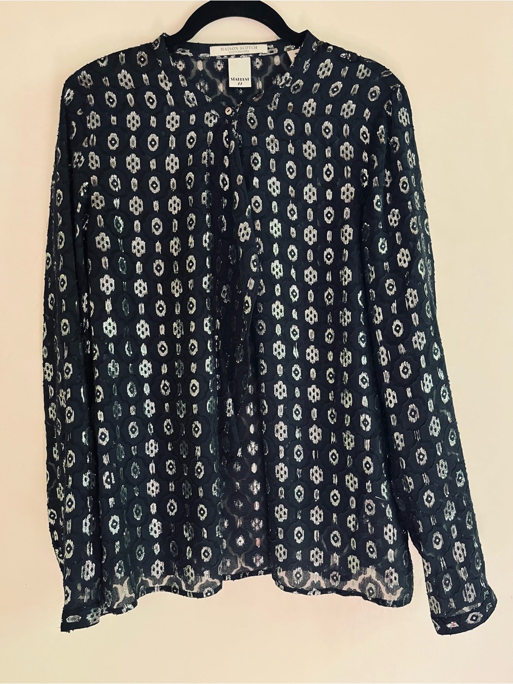 Scotch & Soda Sheer Silk Stardust Blouse